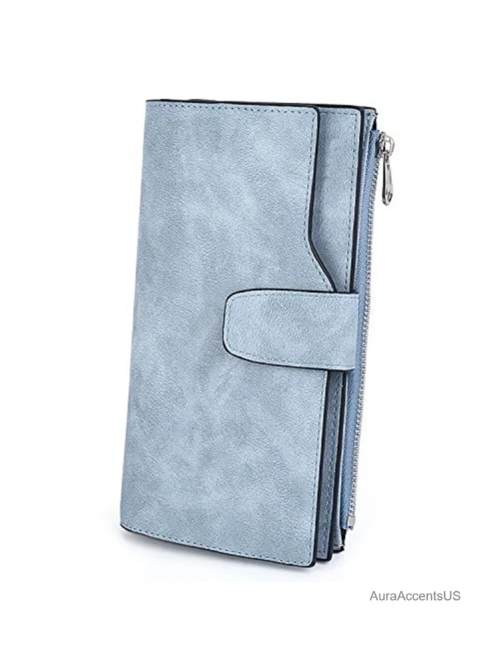 RFID Blocking Leather Wallet, 22 Card Holder, Snap Closure